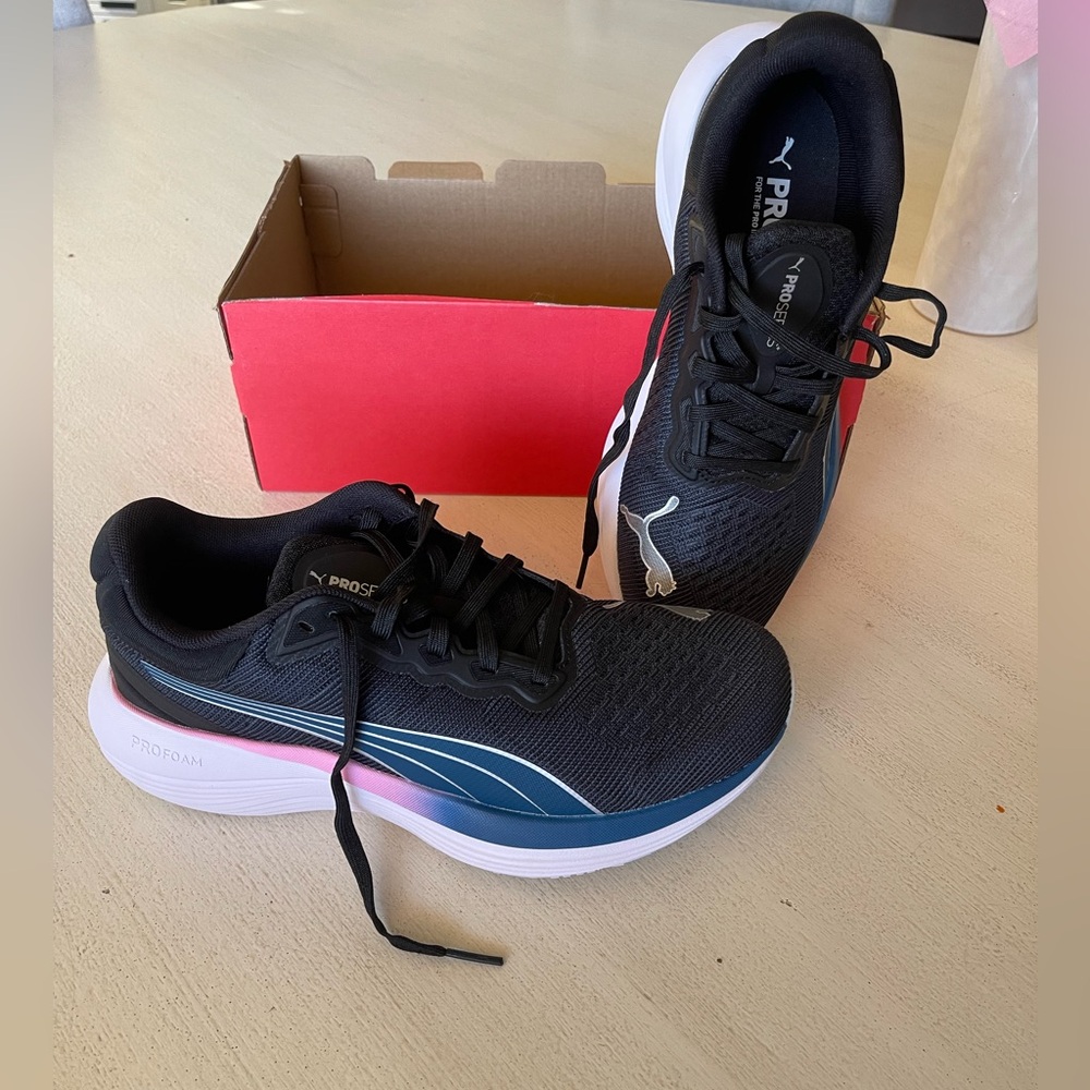 New PUMA shoes size‎ 9 women’s Scend Pro black-grey-ocean-tropic sneakers